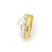 Kombinovaný zlatý prsten 3848 PL